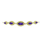 Goldplattiertes Silberarmband mit marokkanischem Amethyst