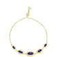 Goldplattiertes Silberarmband mit marokkanischem Amethyst