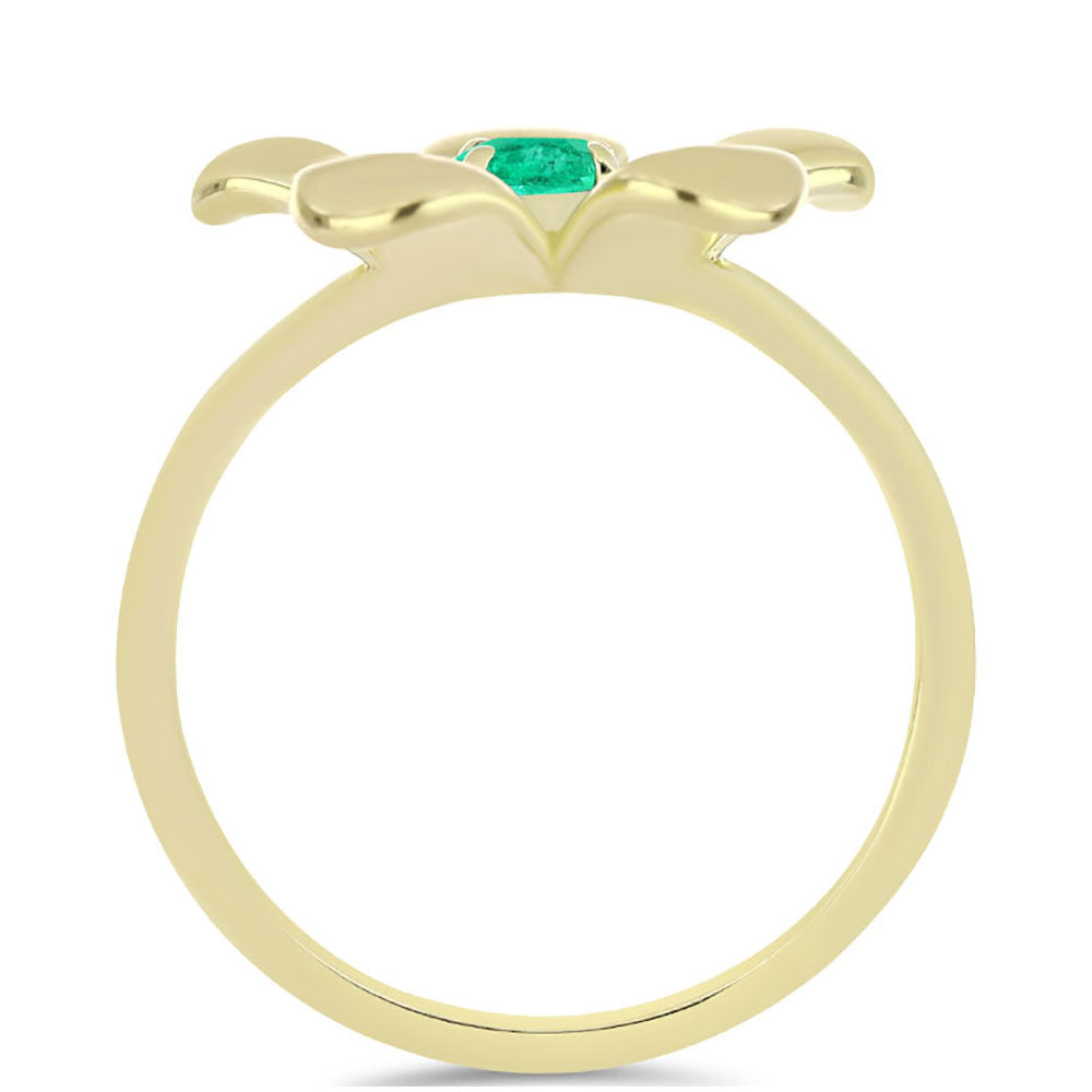 Goldplattierter Silberring mit kolumbianischem Smaragd 2 