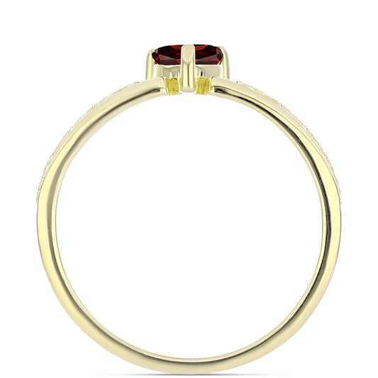 Goldplattierter Silberring mit Barton Granat