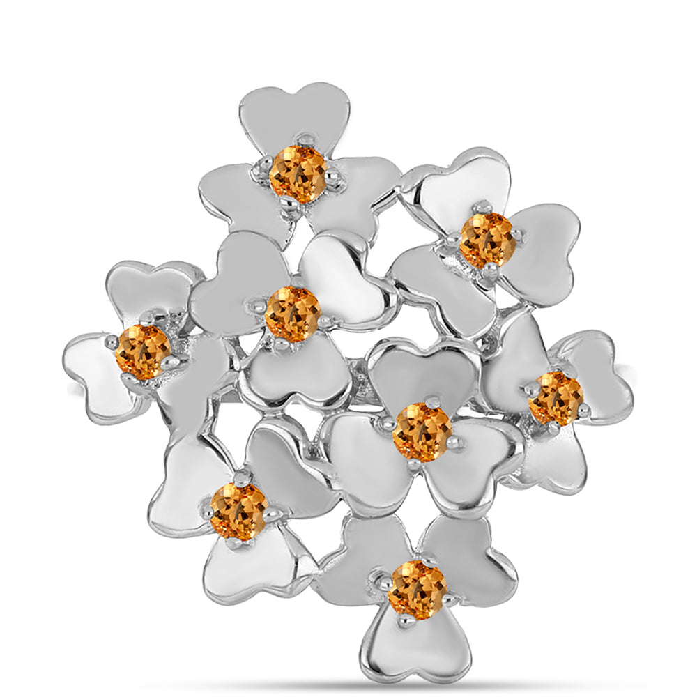 Silberring mit Kaiserlichem Gelben Topas 1 