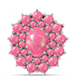 Silberbrosche mit rosa Opal aus Lega Dembi