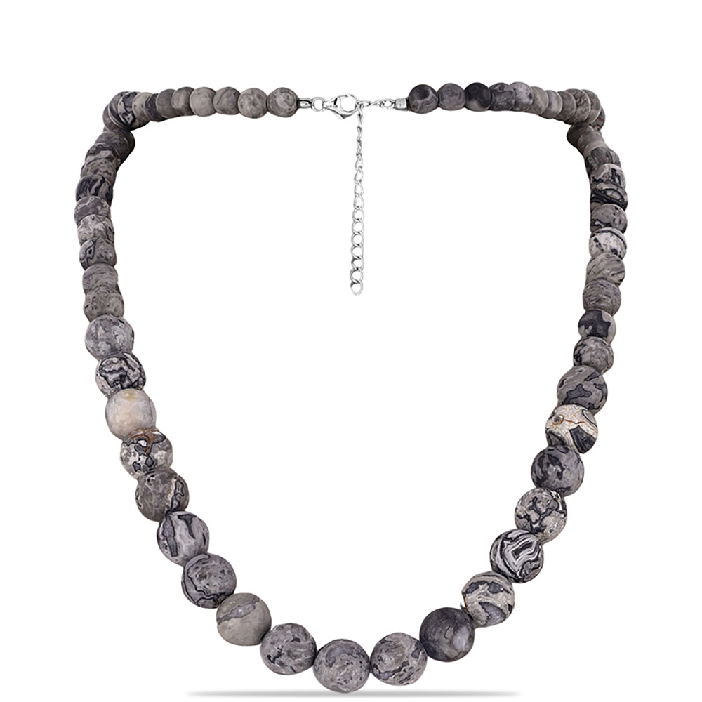 Nugget Halskette mit Picasso Jaspis 1 