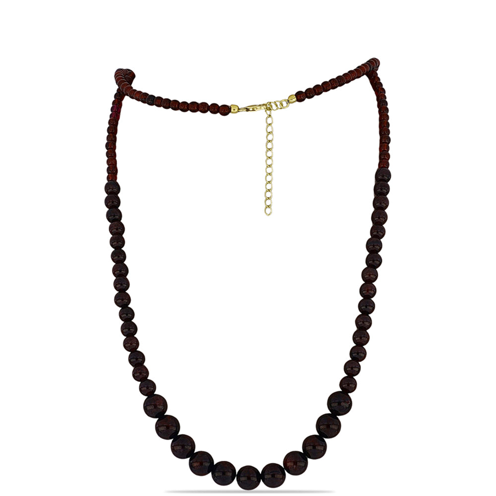 Goldplattierte Silberhalskette mit Barton Granat