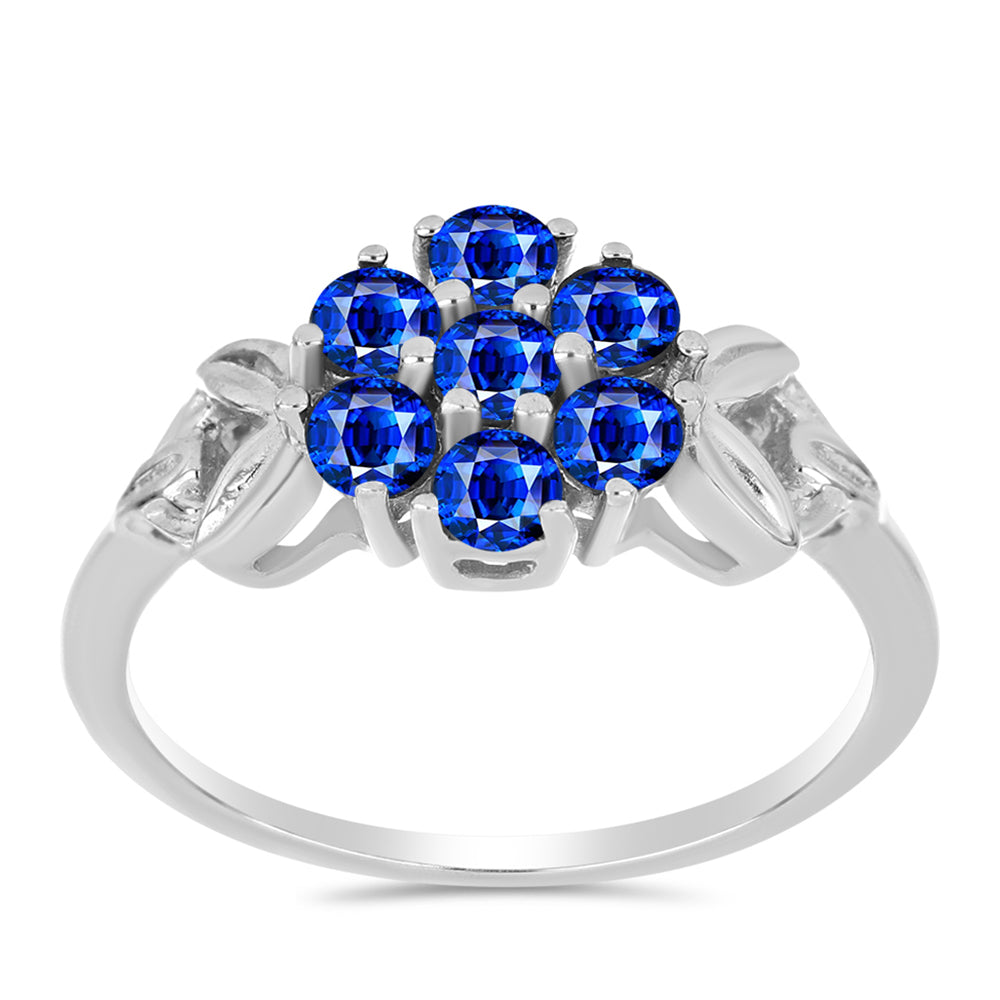 Silberring mit australischem blauem Saphir 3 