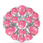 Silberring mit rosa Opal aus Lega Dembi und weißem Topas