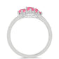 Silberring mit rosa Opal aus Lega Dembi