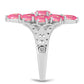 Silberring mit rosa Opal aus Lega Dembi