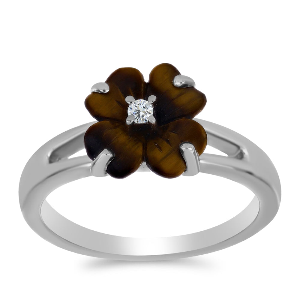 Silberring mit Picasso Jaspis und weißem Topas 3 