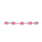 Silberarmband mit rosa Opal aus Lega Dembi und weißem Topas