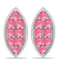 Silberohrringe mit rosa Opal aus Lega Dembi
