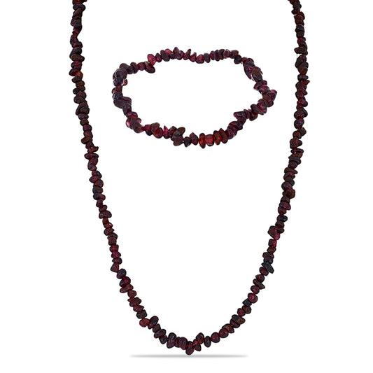 Schmuckgarnitur aus Nugget mit Barton Granat