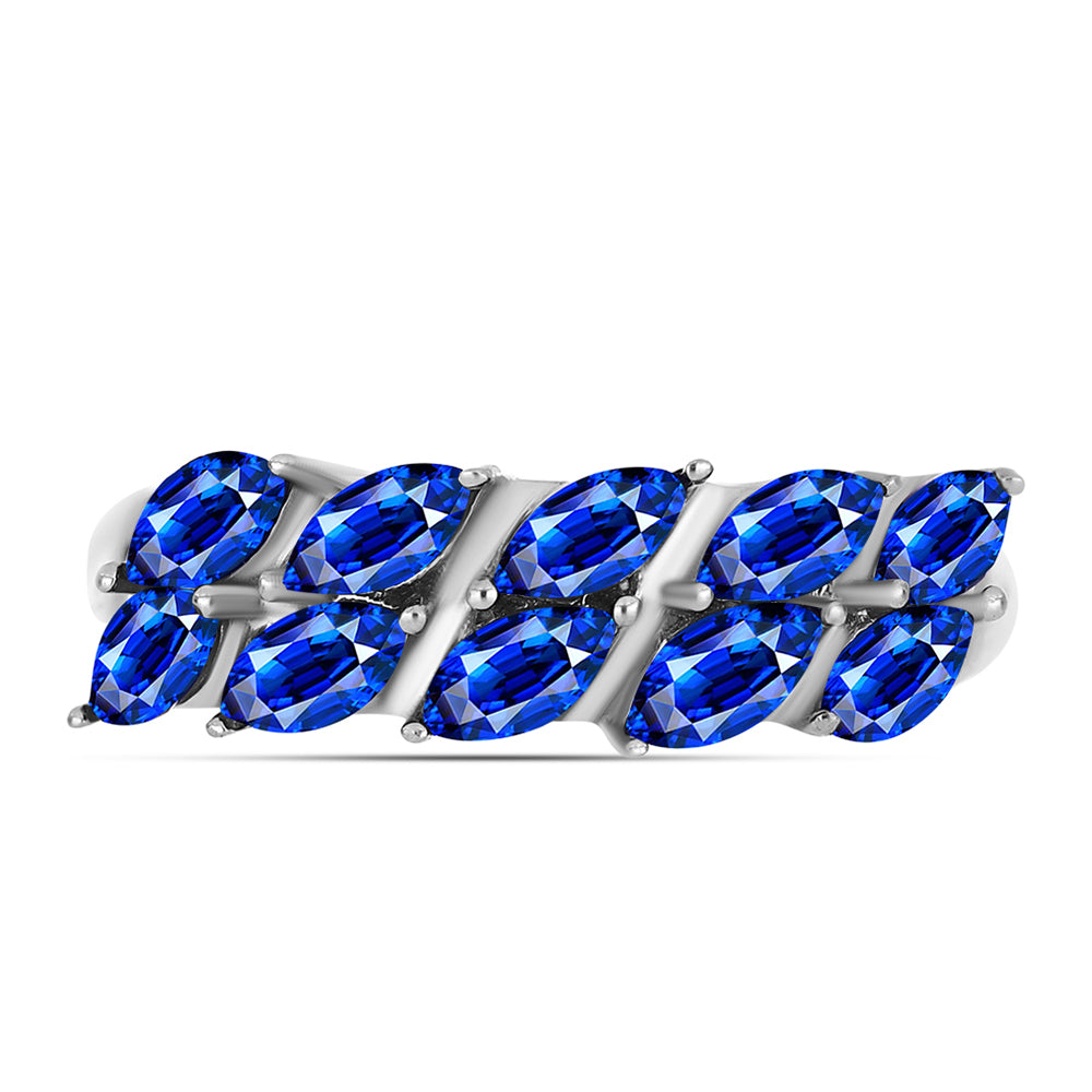 Silberring mit australischem blauem Saphir 1 