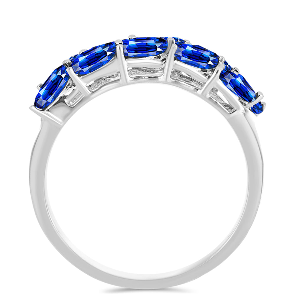 Silberring mit australischem blauem Saphir 2 