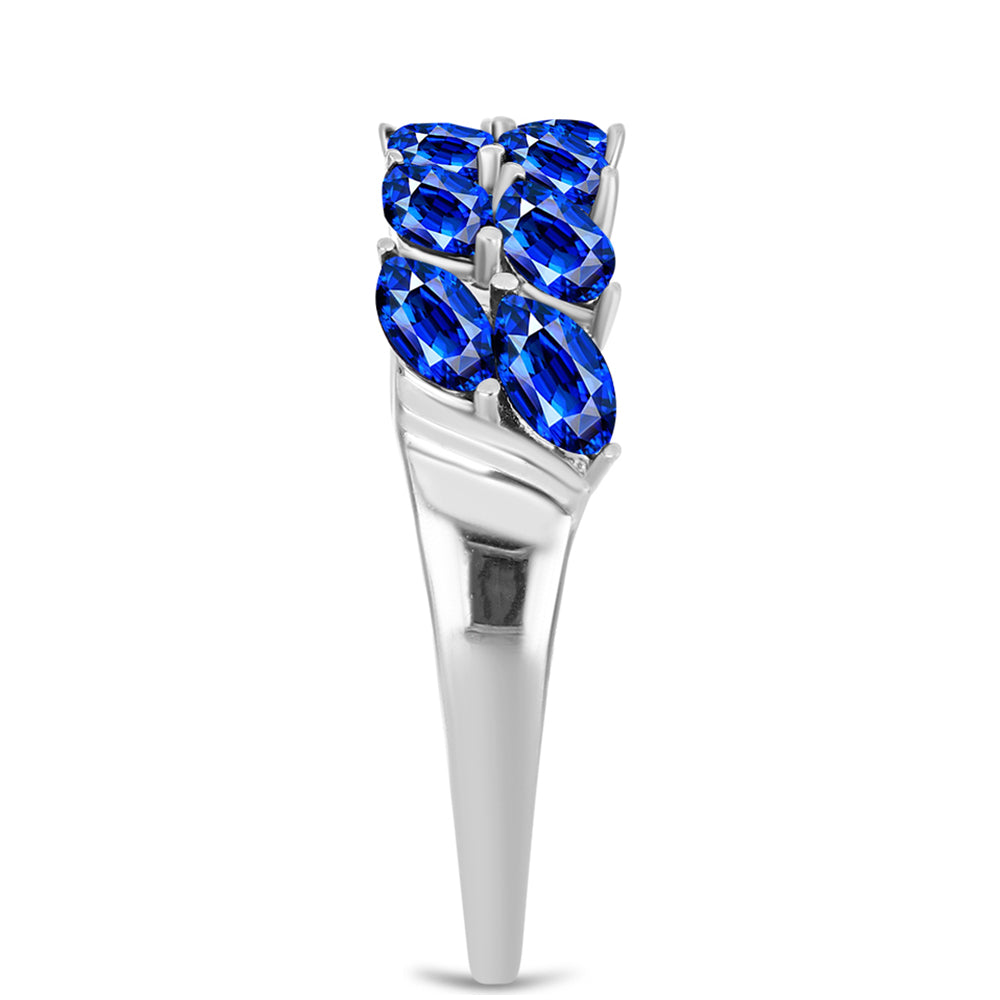 Silberring mit australischem blauem Saphir 4 