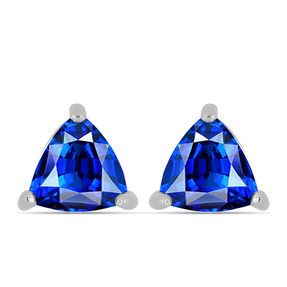 Silberohrringe mit australischem blauem Saphir 1 