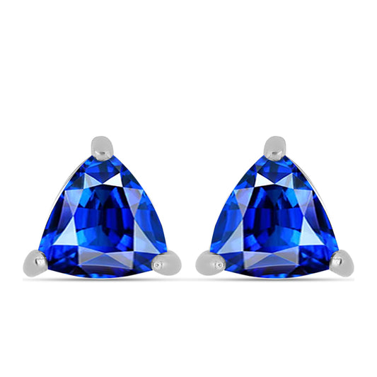 Silberohrringe mit australischem blauem Saphir