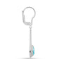 Silberohrringe mit Paraiba Quarz