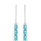 Silberohrringe mit Paraiba Quarz