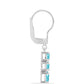 Silberohrringe mit Paraiba Quarz