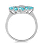 Silberring mit Paraiba Quarz und weißem Topas