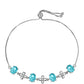 Silberarmband mit Paraiba Quarz und weißem Topas