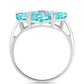 Silberring mit Paraiba Quarz und weißem Topas