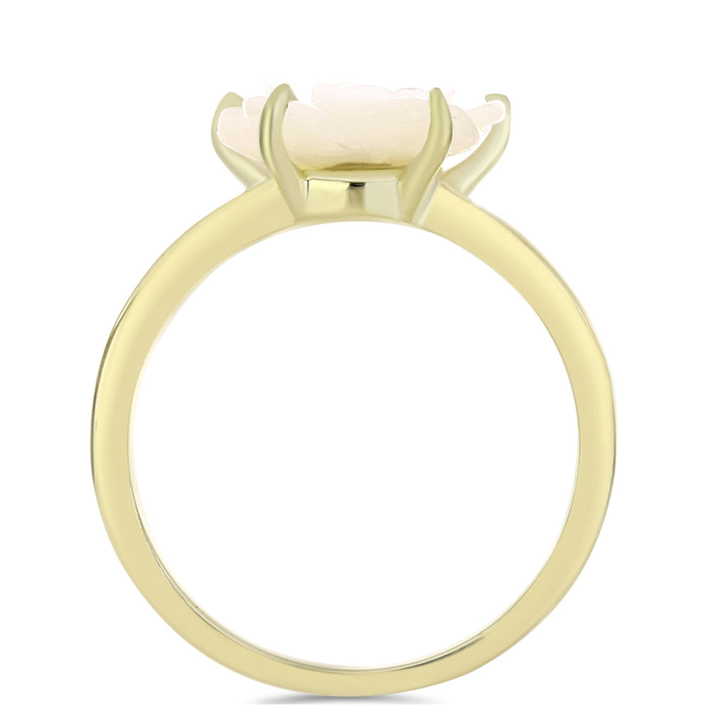 Goldplattierter Silberring mit Perlmutt 2 