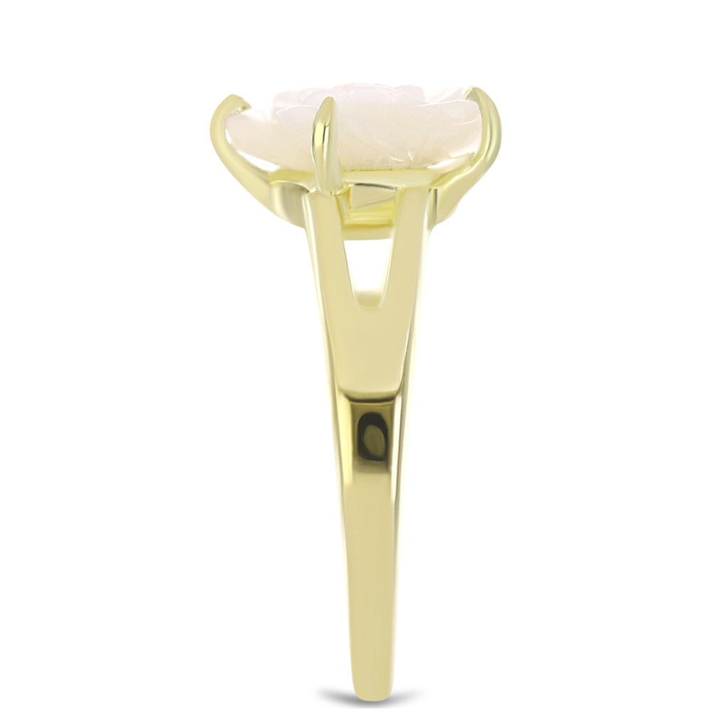 Goldplattierter Silberring mit Perlmutt 4 