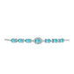 Silberarmband mit Paraiba Quarz und weißem Topas