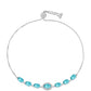 Silberarmband mit Paraiba Quarz und weißem Topas