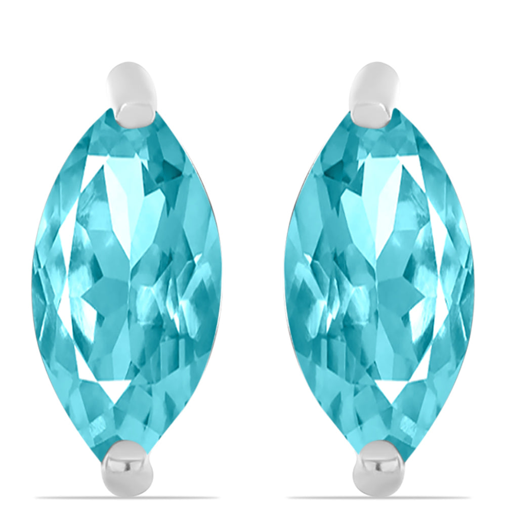 Silberohrringe mit Paraiba Quarz 1 
