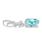 Silberanhänger mit Paraiba Quarz und weißem Topas