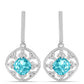 Silberohrringe mit Paraiba Quarz