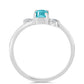 Silberring mit Paraiba Quarz und weißem Topas