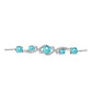 Silberarmband mit Paraiba Quarz und weißem Topas