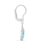 Silberohrringe mit Paraiba Quarz und weißem Topas