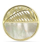 Goldplattierter Silberring mit Perlmutt