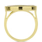 Goldplattierter Silberring mit Perlmutt