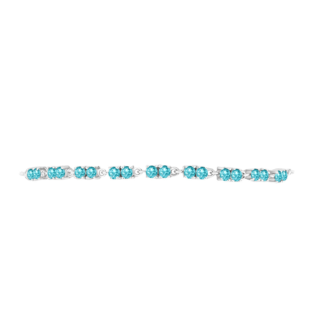 Silberarmband mit Paraiba Quarz 2 