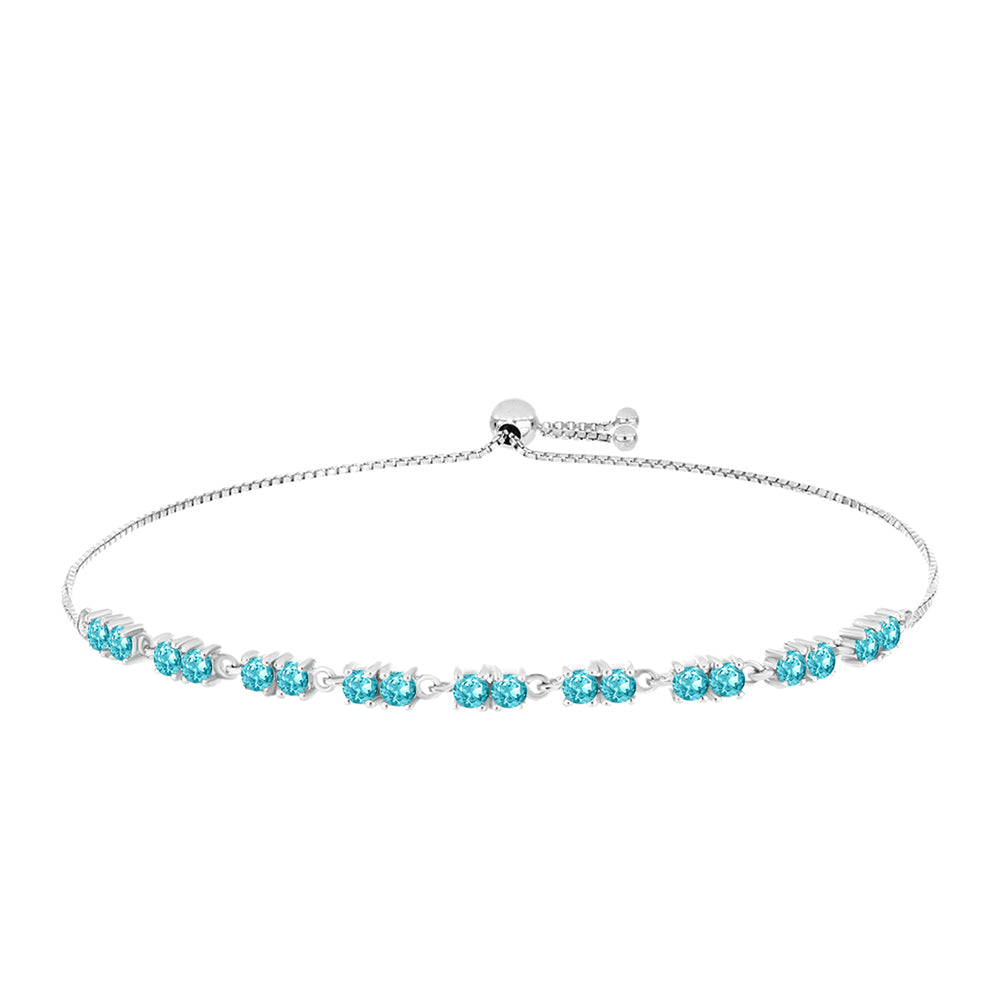 Silberarmband mit Paraiba Quarz 1 