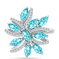 Silberring mit Paraiba Quarz und weißem Topas