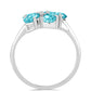 Silberring mit Paraiba Quarz und weißem Topas