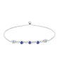 Silberarmband mit Tansanit - Klasse AAA und weißem äthiopischem Opal aus Lega Dembi
