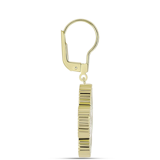 Goldplattierte Silberohrringe mit Perlmutt