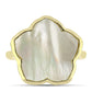 Goldplattierter Silberring mit Perlmutt