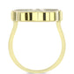 Goldplattierter Silberring mit Perlmutt