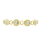 Goldplattiertes Silberarmband mit Perlmutt