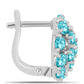 Silberohrringe mit Paraiba Quarz