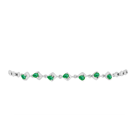 Silberarmband mit Kijani-Granat